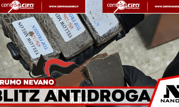 Grumo Nevano, droga in un’associazione culturale: arrestato il gestore, sequestrata la struttura