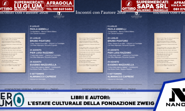 Cultura sotto le stelle a Capri: al via gli incontri con l’autore della Fondazione Serena Messanelli Zweig