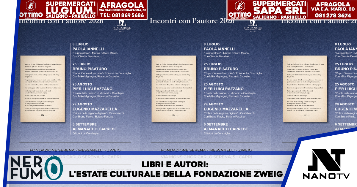 Cultura sotto le stelle a Capri: al via gli incontri con l’autore della Fondazione Serena Messanelli Zweig