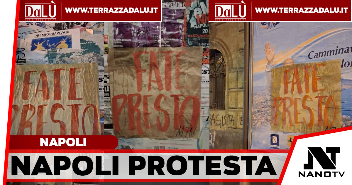 Napoli, nuovi manifesti dei tirocinanti: «Il tempo è scaduto, fate presto»