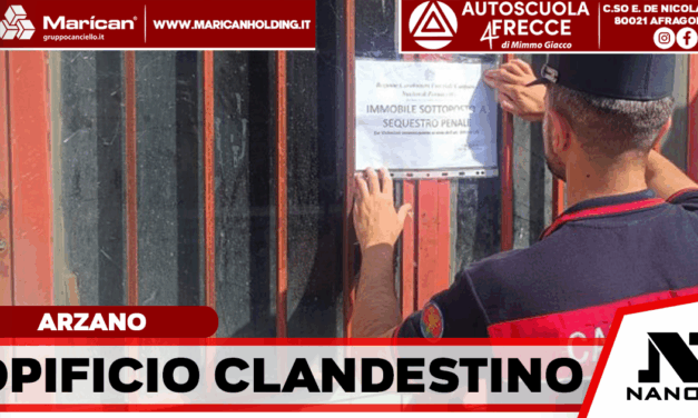 Arzano, sigilli a un opificio clandestino per la lavorazione dei pellami: fumi tossici e macchinari in funzione