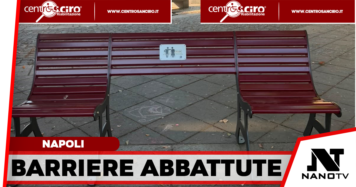 Piazza Poderico, arriva la prima panchina inclusiva della Municipalità 4