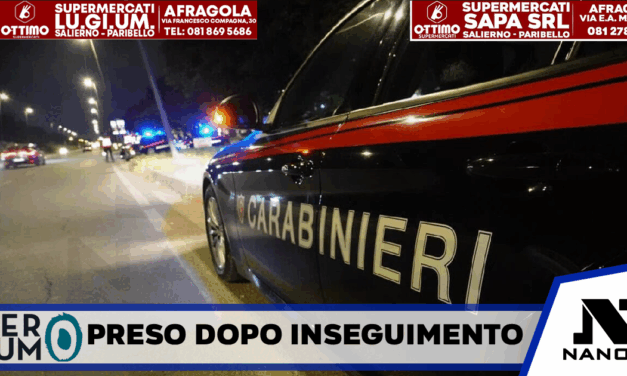 Nota i carabinieri e prova a fuggire: acciuffato dopo inseguimento nella località balneare