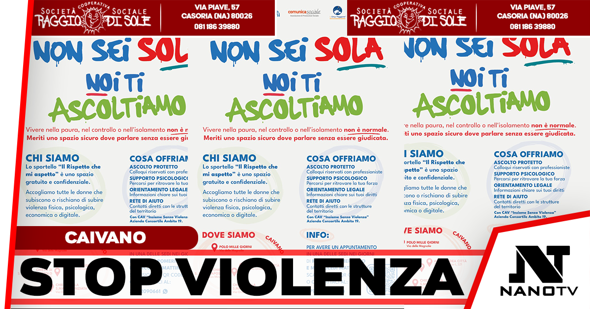 Caivano, al via il progetto “Il Rispetto che mi aspetto” contro la violenza di genere