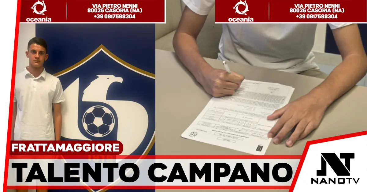 Frattamaggiore, il talento di Giovanni Cesarano firma il suo primo contratto da professionista con la Cavese