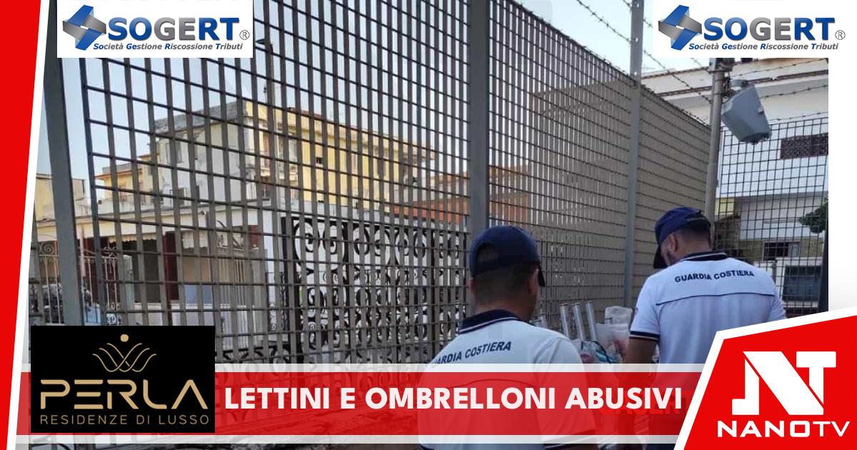 Lettini e ombrelloni abusivi, scatta il sequestro della guardia costiera. Liberati 150 metri quadrati di spiaggia libera