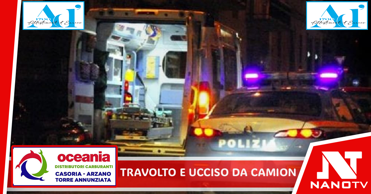 Tragedia sulla Domiziana: travolto e ucciso da un camion pirata poi un’auto urta il corpo e si schianta