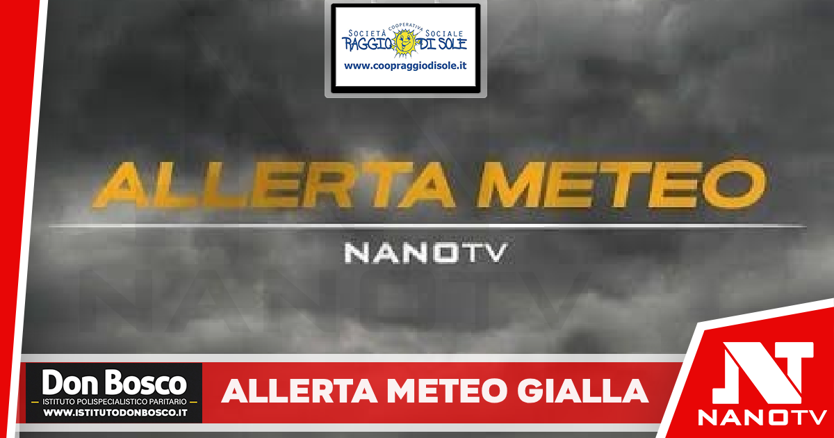 Allerta meteo gialla per 24 ore: temporali, grandine e raffiche di vento in arrivo