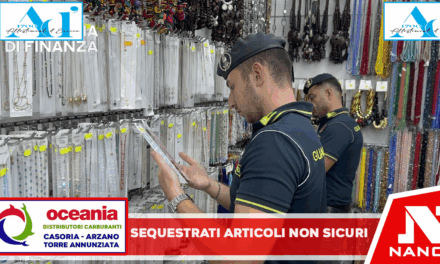 GdiF NAPOLI: SEQUESTRATI OLTRE 3,4 MILIONI DI ARTICOLI NON SICURI E DANNOSI PER LA SALUTE. SEGNALATE 3 PERSONE ALLA LOCALE CAMERA DI COMMERCIO.