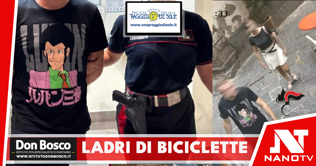 Sorrento: lui non è Lupin e lei non è Margot. Ladri di e-bike in fuga sulla Circumvesuviana arrestati dai Carabinieri