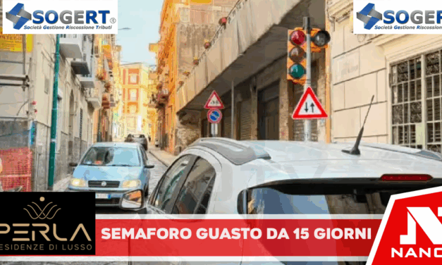 Torre del Greco, semaforo guasto da 15 giorni: rischio incidenti in via Curtoli