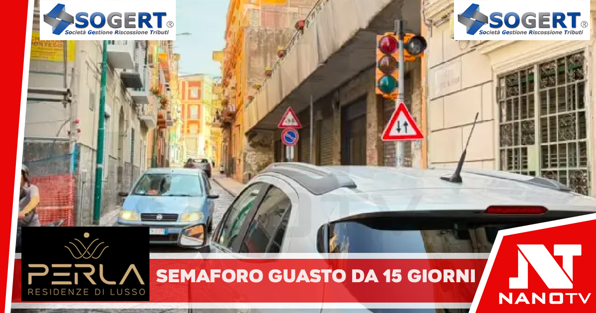 Torre del Greco, semaforo guasto da 15 giorni: rischio incidenti in via Curtoli