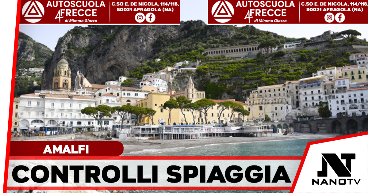 Controlli sulla spiaggia di Marina Grande ad Amalfi: sequestrati lettini e ombrelloni a due noleggiatori