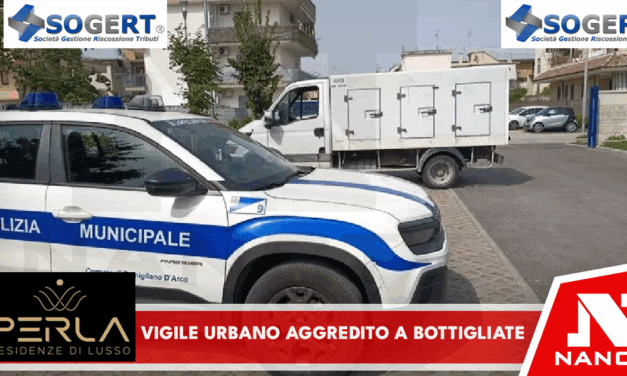 Su un camion taglia la strada a vigile urbano e lo aggredisce a bottigliate