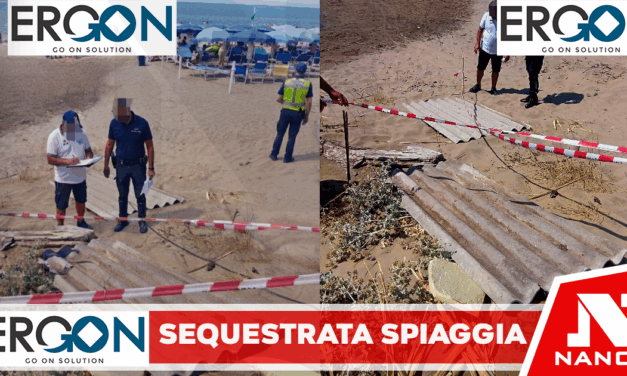 Mondragone: Amianto tra i bagnanti, sequestrata spiaggia di 300 metri e nasse per la pesca. Operazione della Polizia Provinciale e Guardia Costiera.
