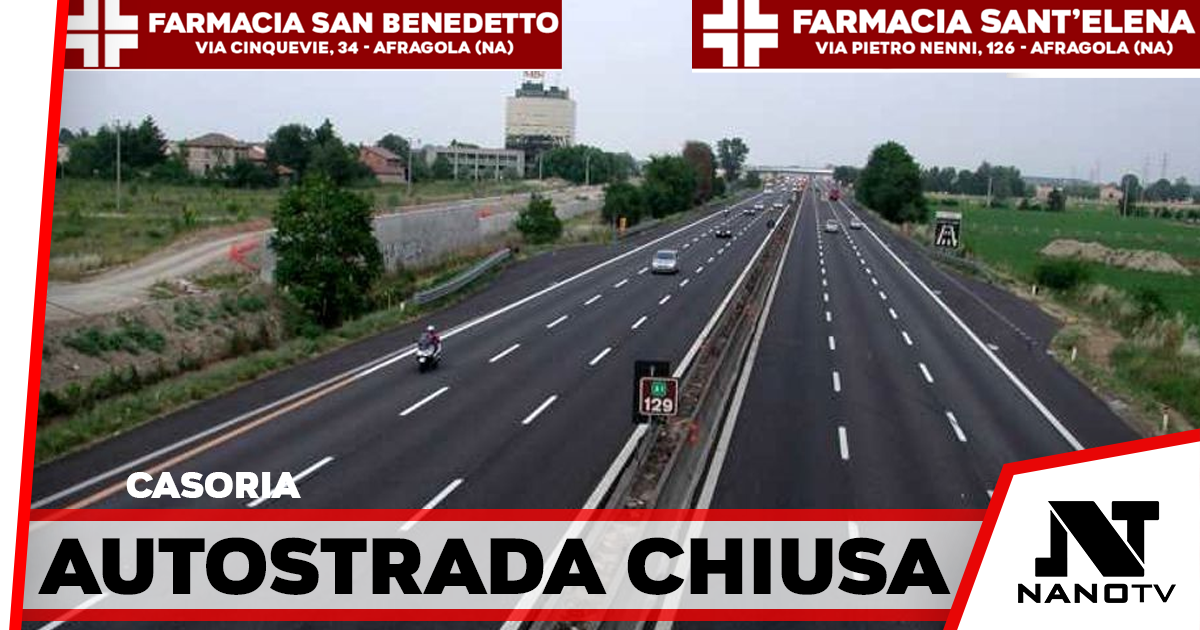 Lavori di pavimentazione sulla A1: annunciate chiusure notturne all’altezza di Casoria