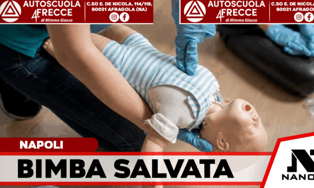 Bimba salvata al McDonald’s di Napoli: il 118 interviene in 3 minuti e le libera le vie aeree