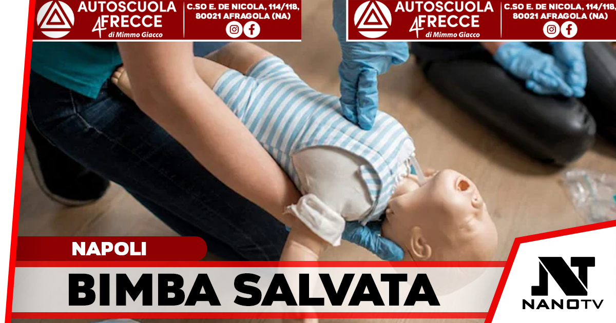 Bimba salvata al McDonald’s di Napoli: il 118 interviene in 3 minuti e le libera le vie aeree