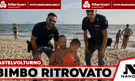 Castel Volturno, bimbo autistico si perde in spiaggia: ritrovato dalla Polizia dopo tre chilometri