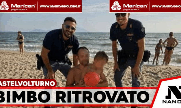 Castel Volturno, bimbo autistico si perde in spiaggia: ritrovato dalla Polizia dopo tre chilometri