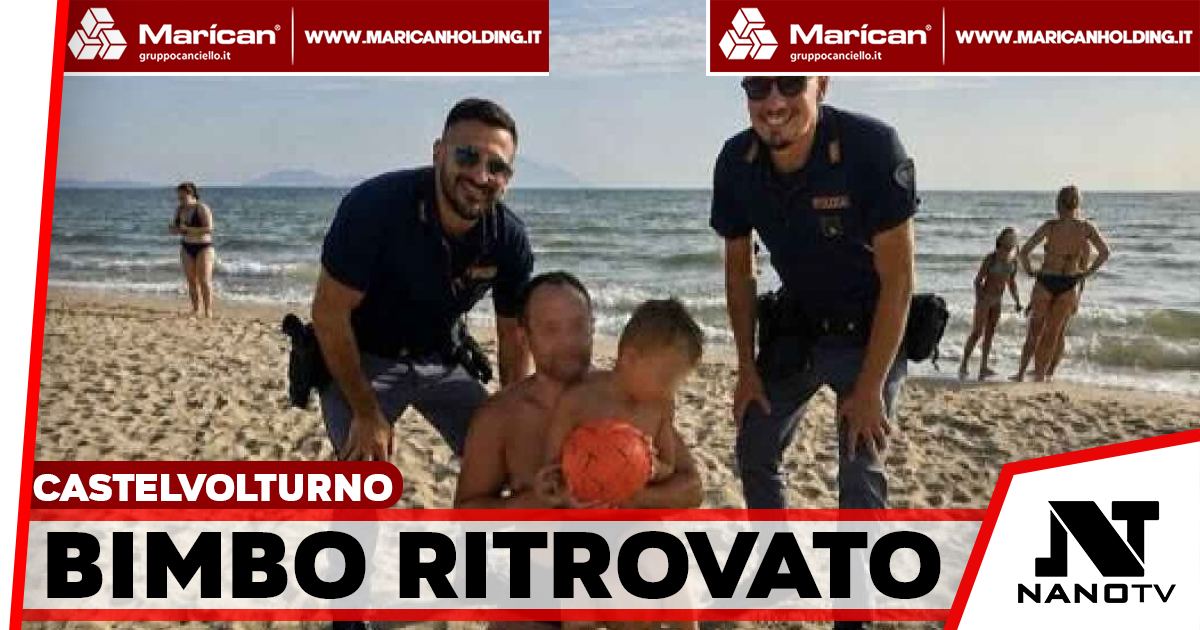 Castel Volturno, bimbo autistico si perde in spiaggia: ritrovato dalla Polizia dopo tre chilometri