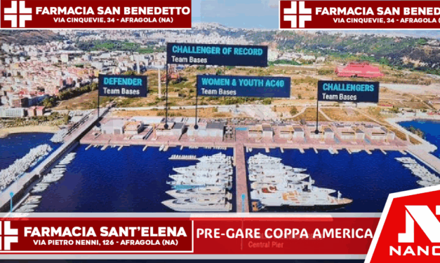 Il lungomare di Napoli si trasforma per accogliere le pre-regate della Coppa America