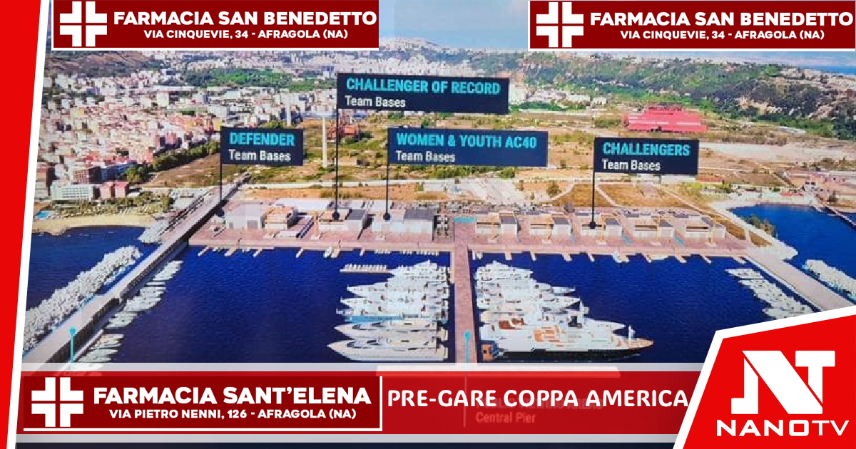 Il lungomare di Napoli si trasforma per accogliere le pre-regate della Coppa America
