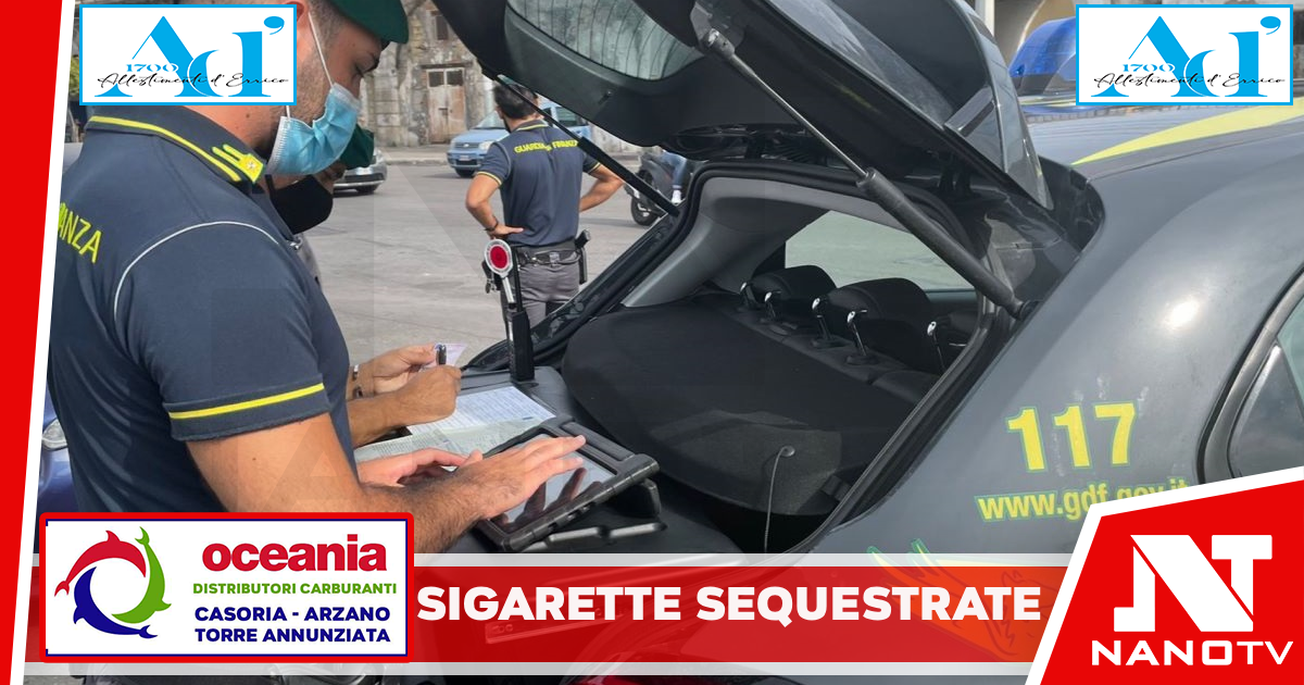 Torre Annunziata: la Guardia di Finanza sequestra un ingente quantità di sigarette di contrabbando