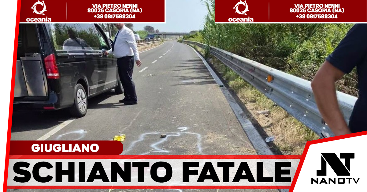 Giugliano, tragico incidente in moto: Francesco muore a soli 22 anni