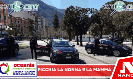 *Gragnano: Violenza di genere. Picchia la nonna con la mazza della scopa, trascina la madre per casa. La sorella chiede aiuto ai carabinieri. Arrestato 30enne*