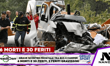 Gravissimo incidente 6 morti e 30 feriti: scontro bus – camper, coinvolte anche 3 auto.