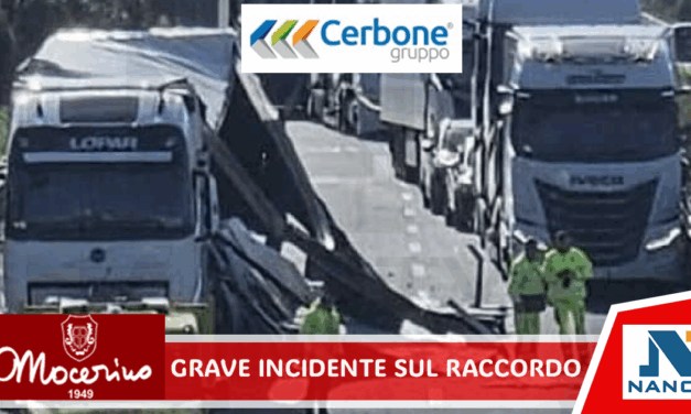 Grave incidente sul Raccordo, all’altezza di Fisciano: scontro tra tir, tratto temporaneamente chiuso