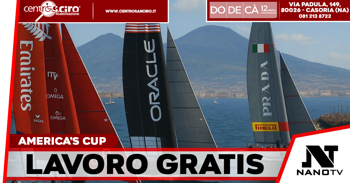 America’s Cup a Napoli, volontari senza compenso: viaggio e alloggio a proprie spese
