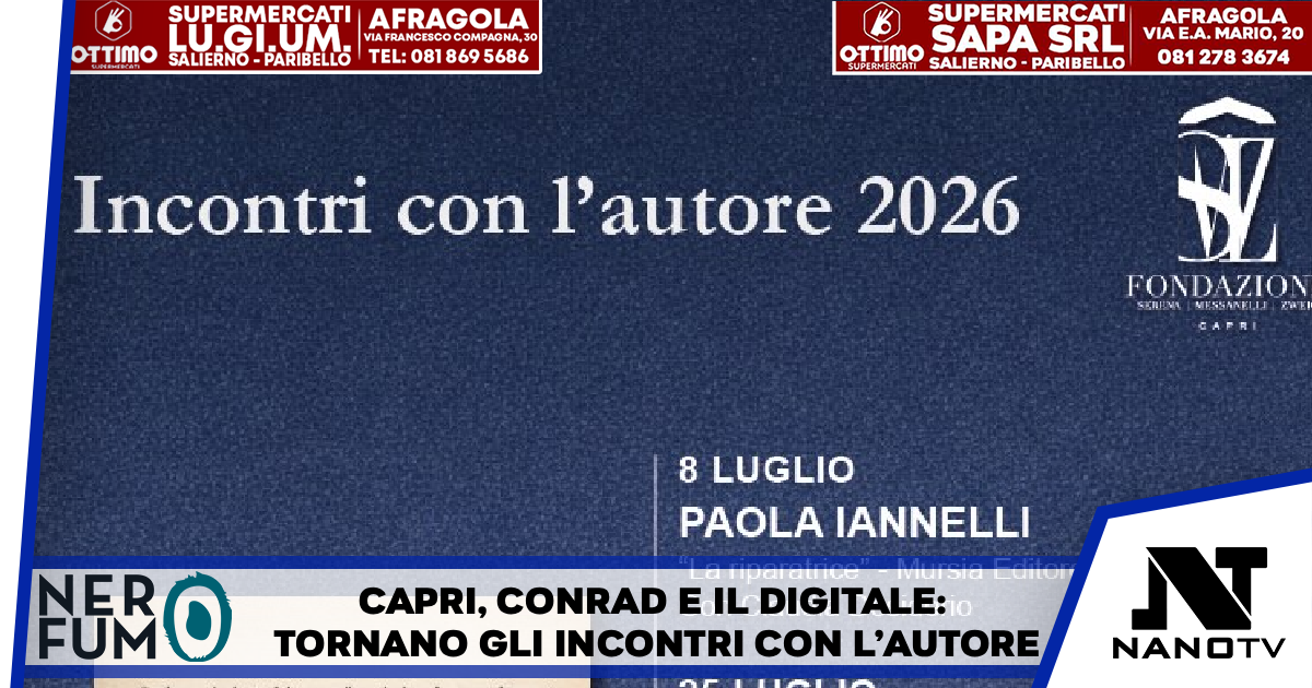 Capri tra storia e attualità: tre nuovi appuntamenti con i libri alla Fondazione Zweig