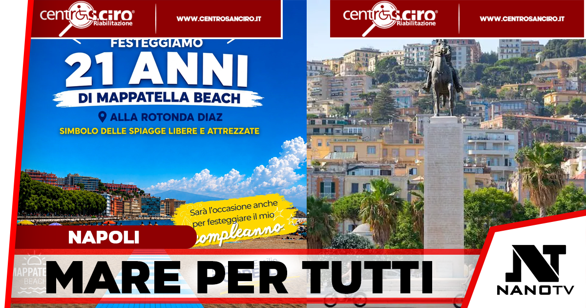 Napoli, 21 anni di Mappatella Beach: il 14 agosto si festeggia il “Mare Libero Day”