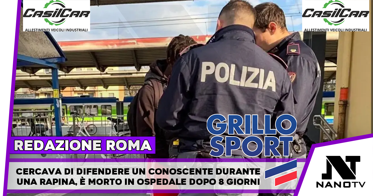 Difende l’amico rapinato e viene aggredito, muore dopo 8 giorni. Colpito con un cacciavite in una stazione a Roma, arrestato l’aggressore