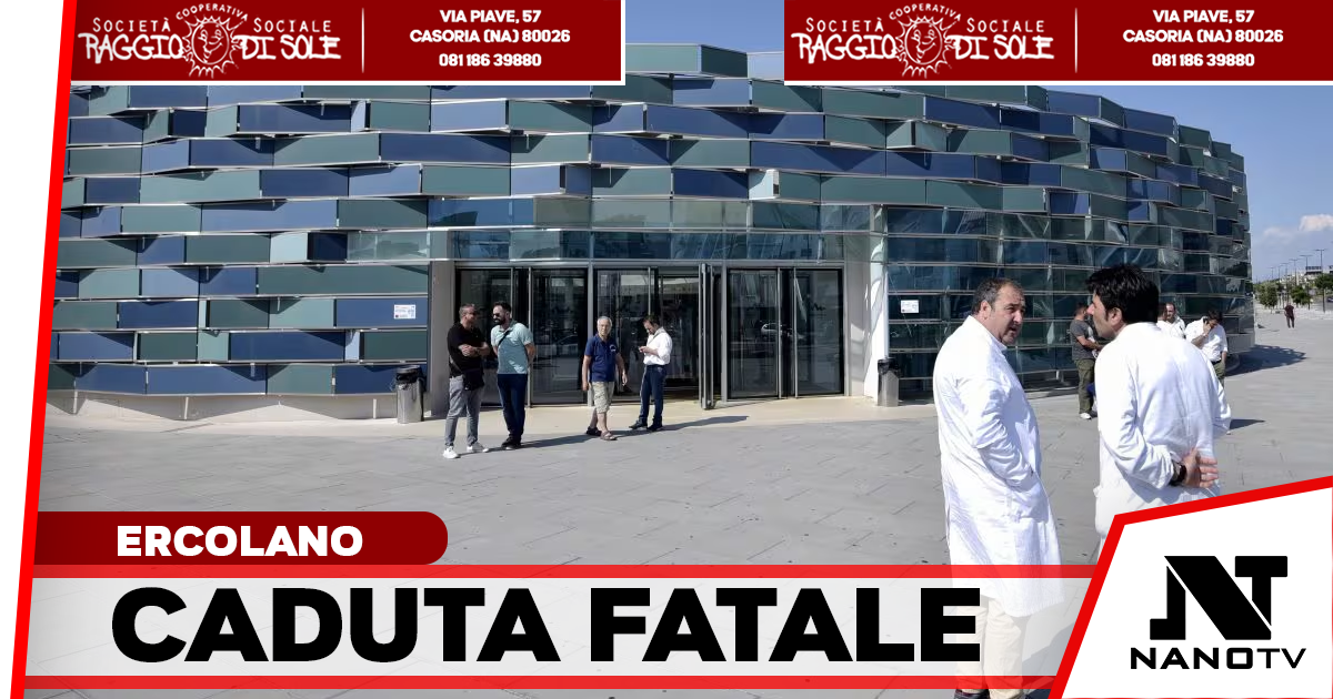 Dramma a Ercolano: operaio di 54 anni cade dal quarto piano e muore all’Ospedale del Mare