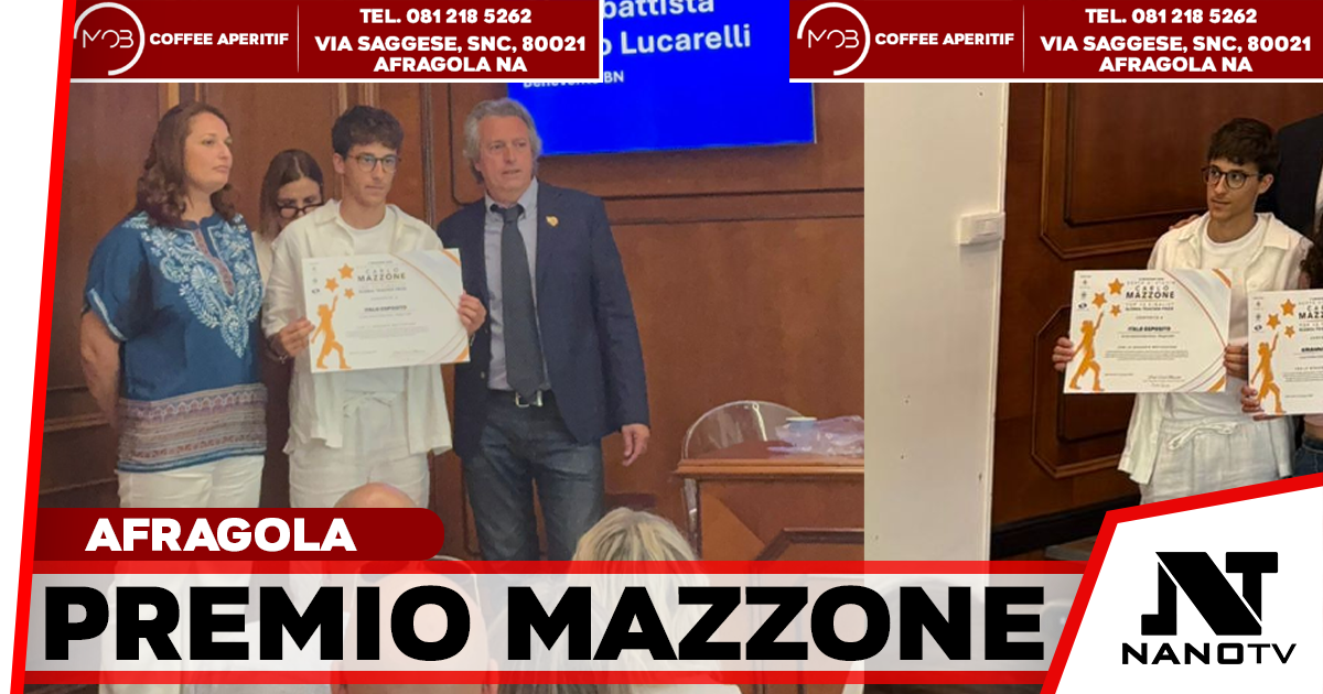 Afragola, Italo Esposito conquista la Borsa di studio Carlo Mazzone: decisiva la guida della professoressa Rosalba Monticoli