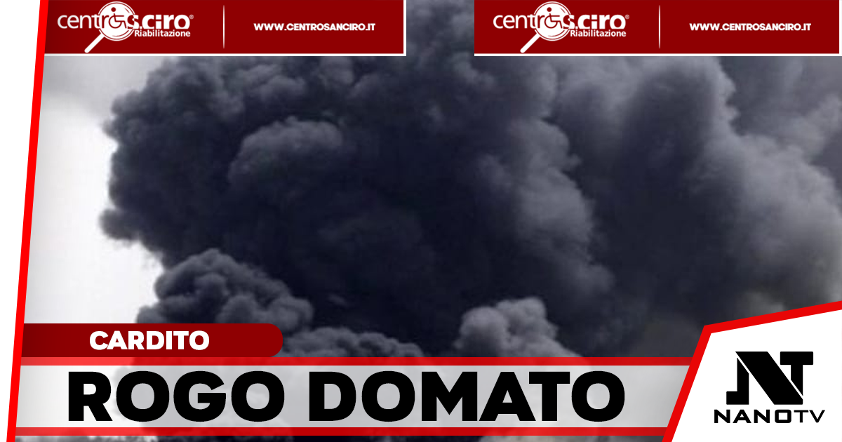Cardito: incendio in un terreno privato, intervento dei Vigili del Fuoco