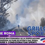 Roma, incendio a Tor di Valle: chiuso al traffico tratto della via del Mare, la cenere arrivata anche in Centro