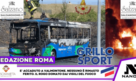Autobus alimentato a metano avvolto dalle fiamme