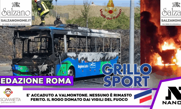 Autobus alimentato a metano avvolto dalle fiamme