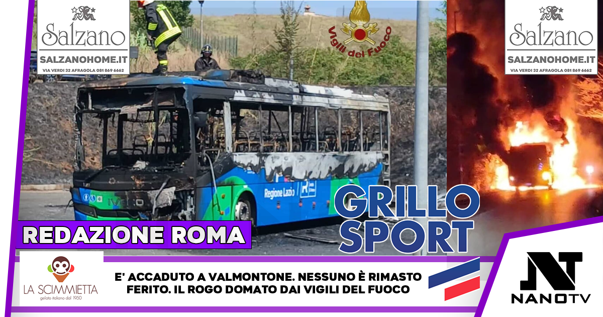 Autobus alimentato a metano avvolto dalle fiamme