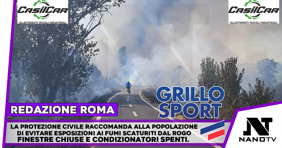 Roma, incendio a Tor di Valle: chiuso al traffico tratto della via del Mare, la cenere arrivata anche in Centro