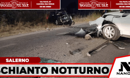 Violento scontro vicino all’aeroporto di Salerno: distrutta un’utilitaria, ferita una 37enne