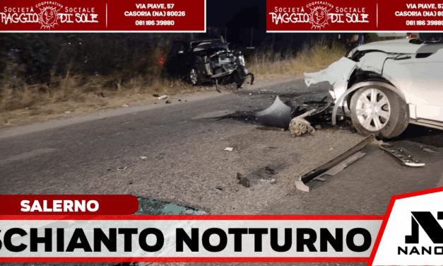 Violento scontro vicino all’aeroporto di Salerno: distrutta un’utilitaria, ferita una 37enne