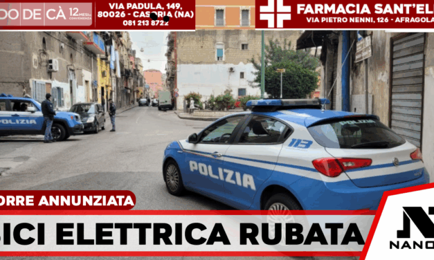 Torre Annunziata, ruba una bici elettrica e fugge: arrestato 29enne dopo un inseguimento
