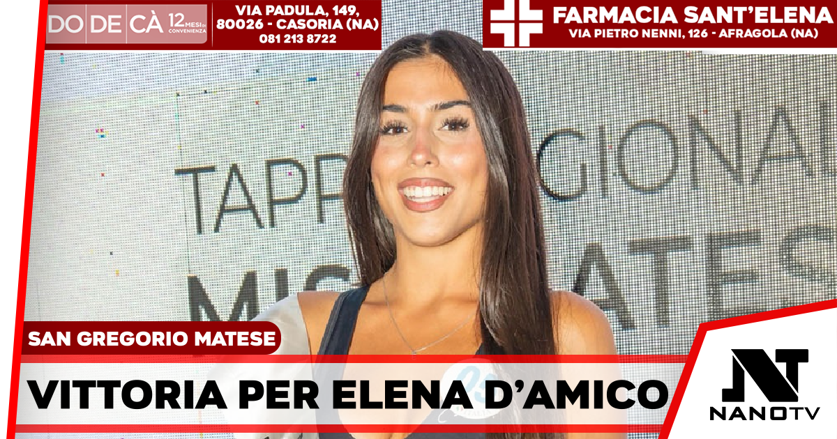 San Gregorio Matese incorona la caivanese Elena D’Amico Miss Cinema