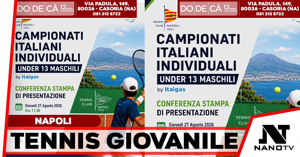 Napoli capitale del tennis giovanile: dopo 8 anni tornano i Campionati italiani Under 13
