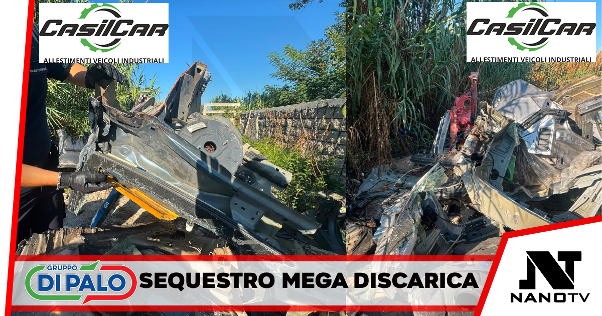 Castel Volturno CE Cimitero di auto rubate nelle campagne Sequestrata mega discarica abusiva Operazione della Polizia Provinciale